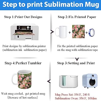 Sublimation Mugs 11oz Blank Plain White Coffee Mugs Ceramic Coated Cup with Smash Proof Boxes for Art Gifts DIY Craft (6)