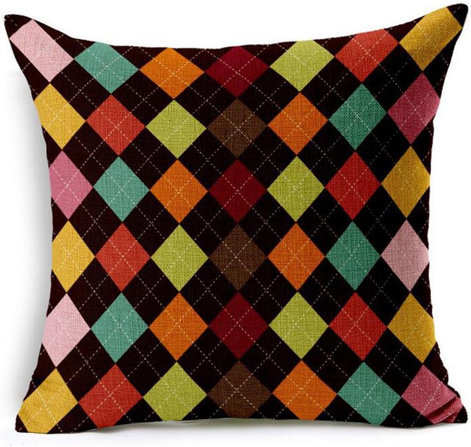 Lozse Modern geometric linen sofa mat pillow cushions cover