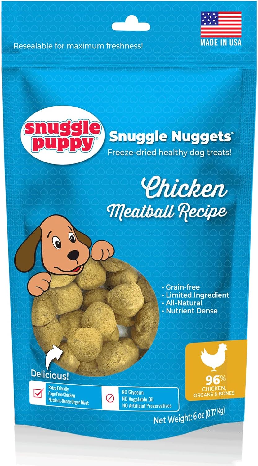SmartPetLove Snuggle Nuggets by Snuggle Puppy - Chicken Freeze-Dried Dog Treats - Dog Training Treats - Made in USA - High Protein -…