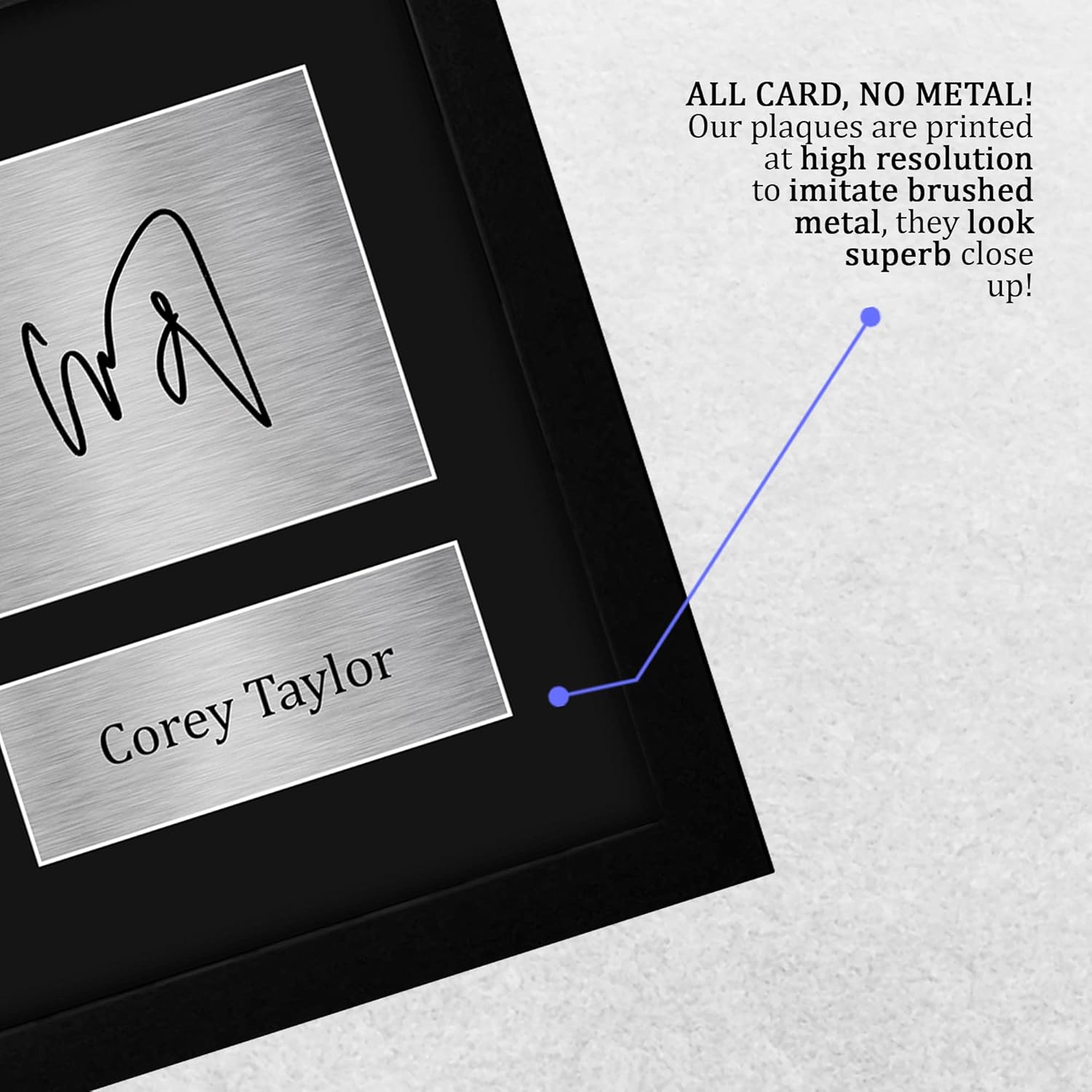 HWC Trading Corey Taylor Slipknot Gifts USL Framed Printed Signed Autograph Picture for Music Memorabilia Fans - US Letter Size