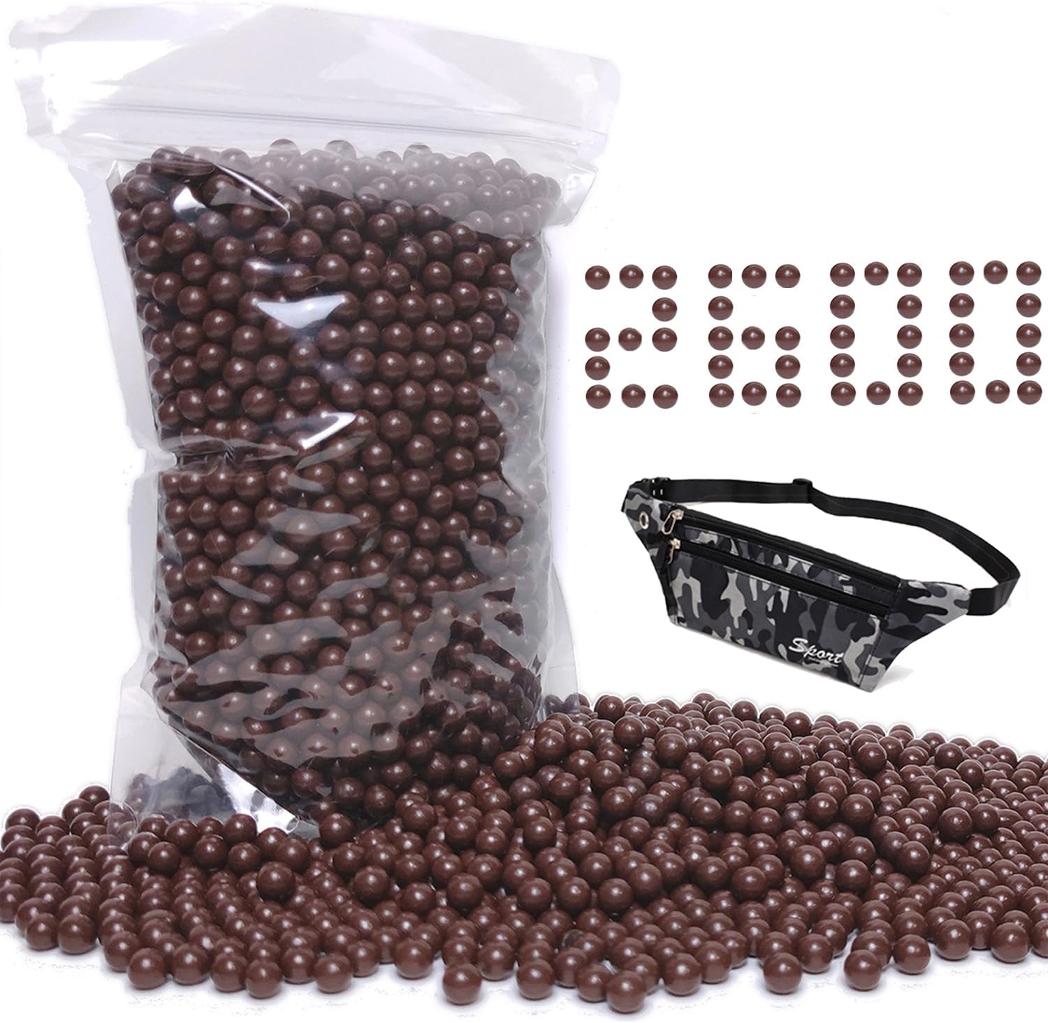 Slingshot Ammo 3/8 Inch, Biodegradable Clay Sling Shot Ammo Ball 9mm - 10mm for Hunting and Target Practice
