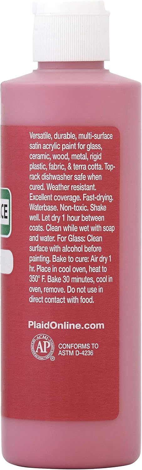 Apple Barrel Multi-Surface Paint in Assorted Colors (8 oz), Paradise Pink