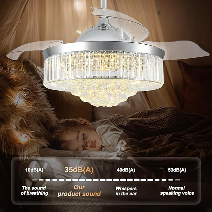 Ventilador de Techo 42'' con Luz LED y Control Remoto, 6 Vel miniatura 5