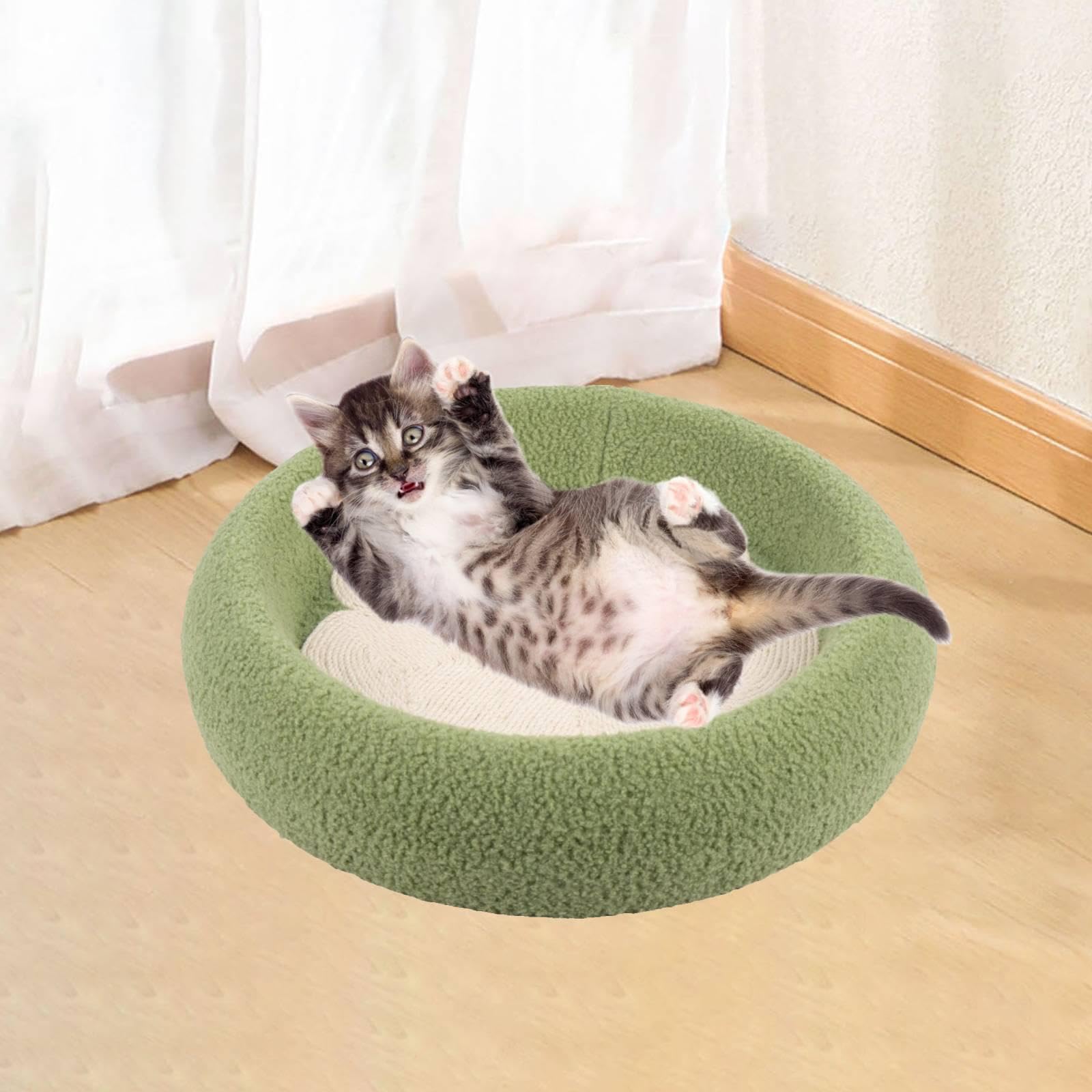 Kratzbrett, Kratzschale, Krallenschleifbrett, rundes Katzenspielzeug, Nest, Möbelschutz, 50 cm Durchmesser