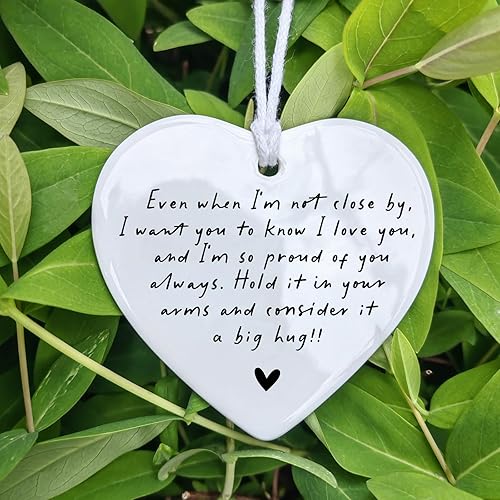 Miniatura 3 de Even When I'm Not Close By Heart Ceramic Ornament Sister Gift to My Daughter Christmas Heart Ornament Keepsake Gift Bestie Far Away Gift