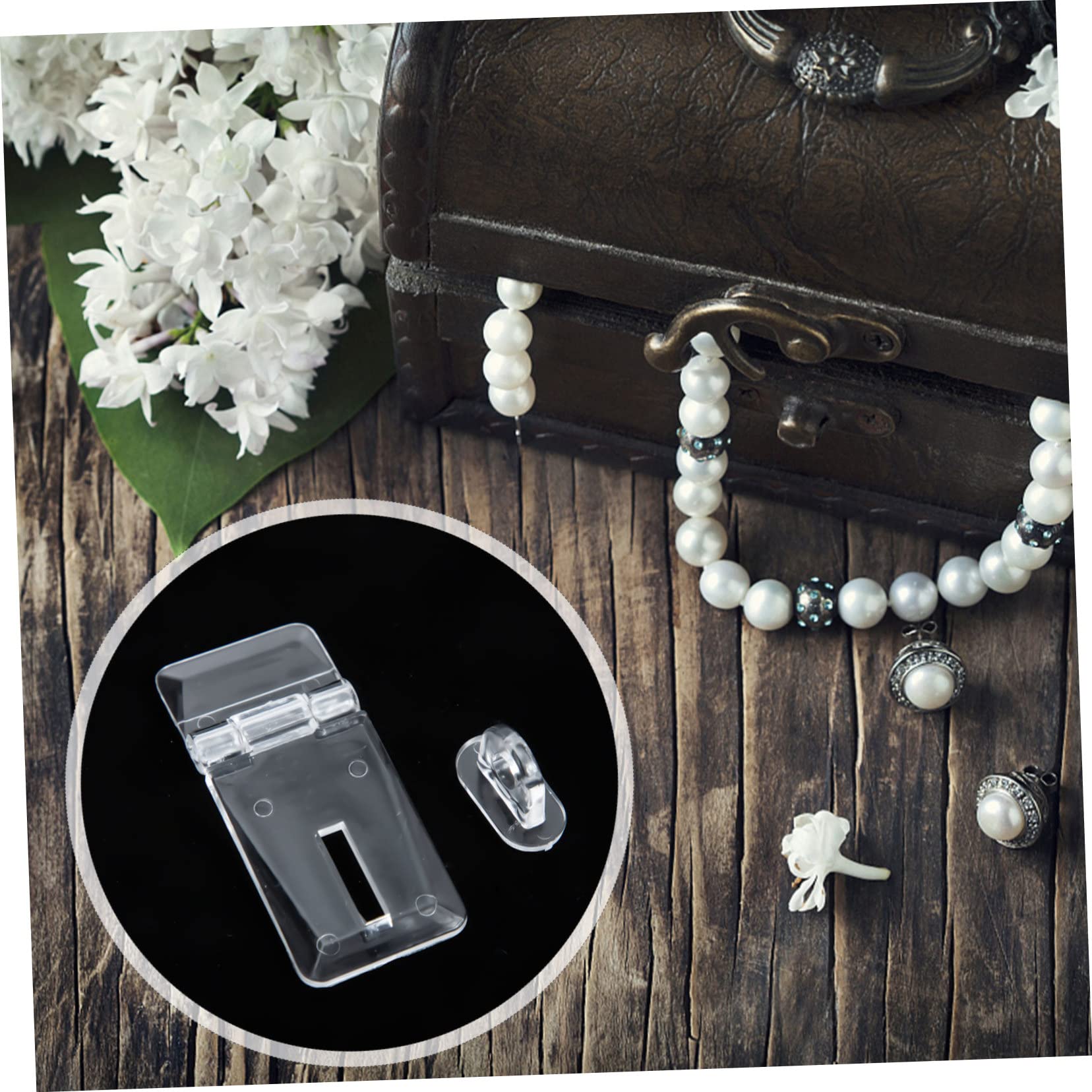 DECOMELODY 60 Sets High Hardness Hinge Locks Acrylic Lock Hasp Replacement for Suitcase