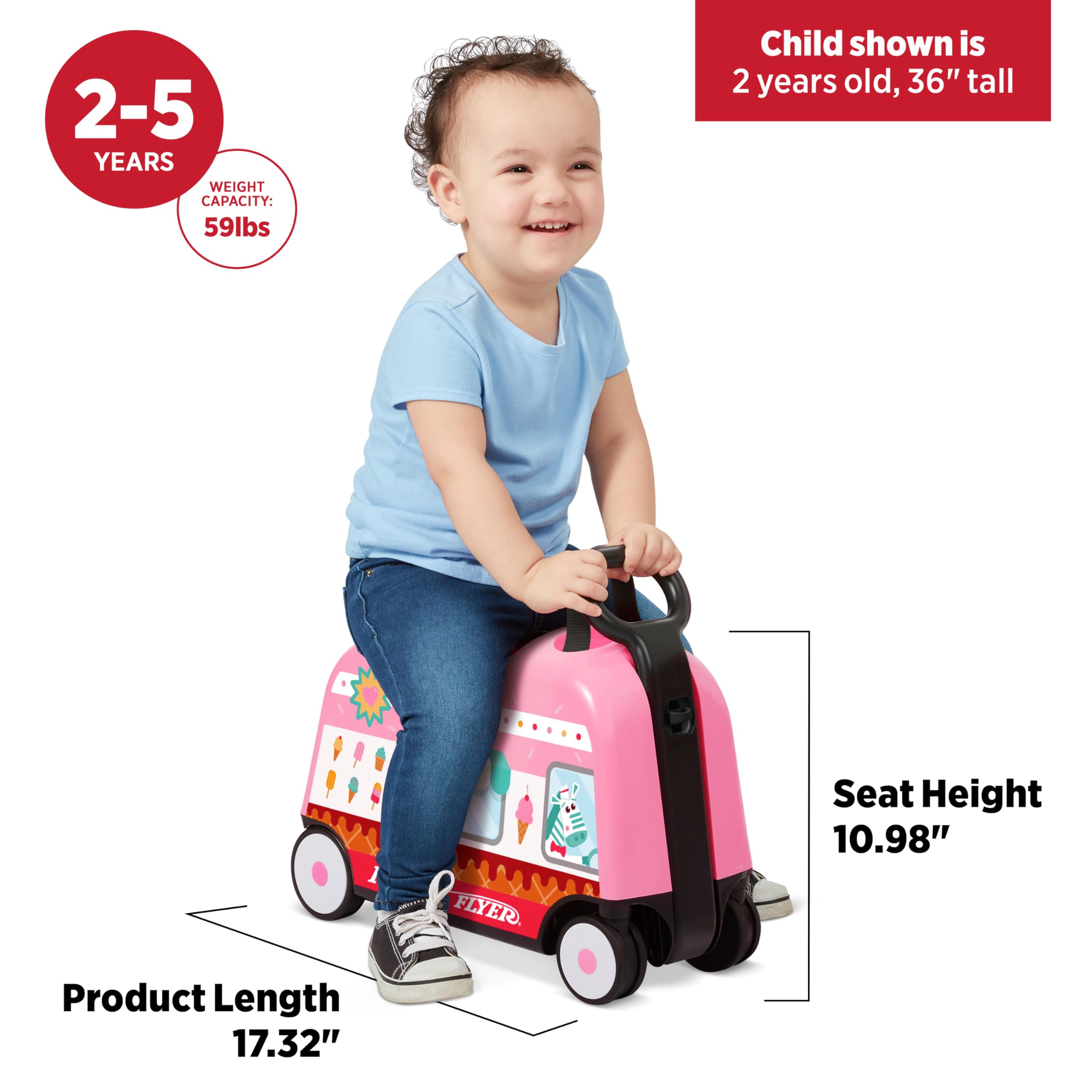 Amazon.com: Radio Flyer 3-in-1 Happy Trav'ler Ice Cream Truck