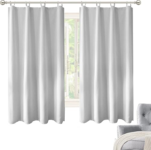 Miniatura 8 de DriftAway Forro de cortina opaca con aislamiento térmico 100% de oscurecimiento, 2 paneles de cada revestimiento, tamaño de 50 x 50 pulgadas,