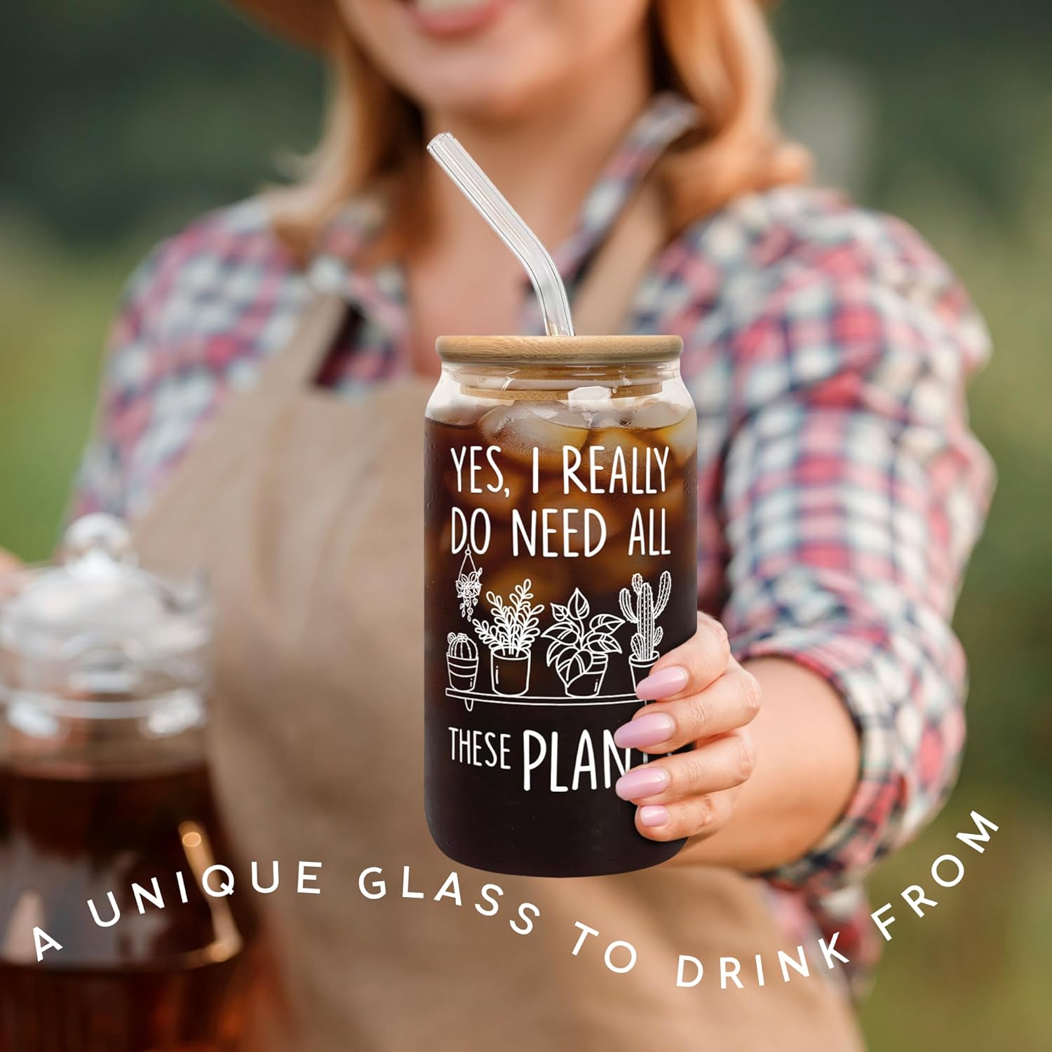 Pawzity Gifts for Plant Lovers - Plant Lover Gifts - Christmas Gift for Plants Lovers - Plants Lover Ideas for Women - Gardening Gift Ideas - 16 Oz Can Glass - Image 4