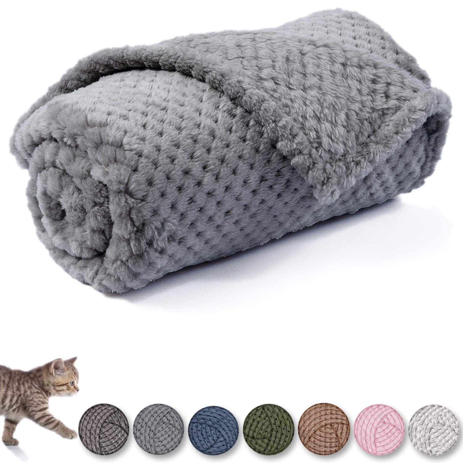 Manta para perro o gato o manta para mascotas, manta cálida y suave para cachorros, perros pequeños, medianos o grandes, gatos o gatos, mantas de forro polar de felpa para cama, sofá, viajes (M/32 x