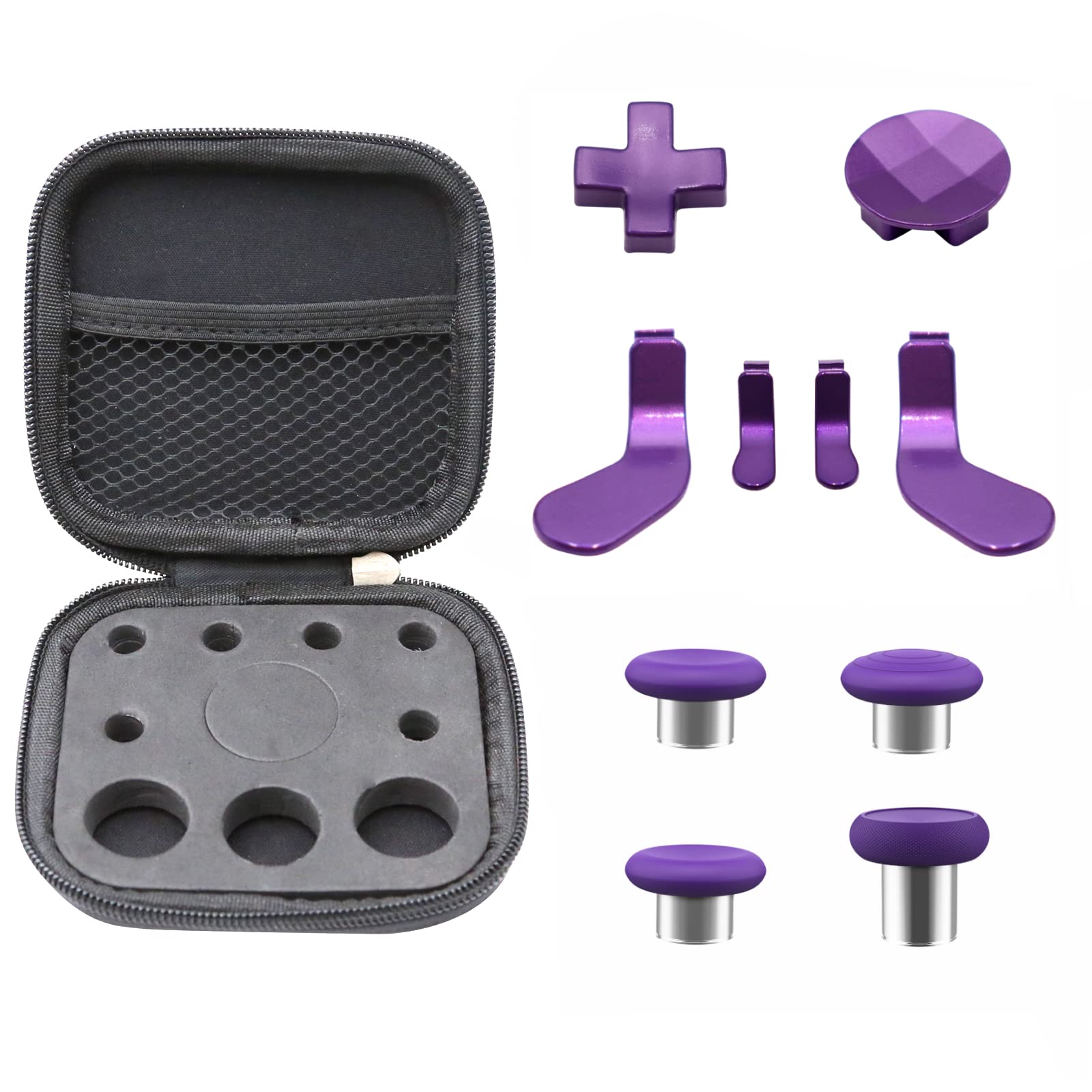 E-MODS GAMING Xbox One Elite Controller Series 2 & Elite Series 2 Core Controller Accessories - Metal Thumbsticks, D-pad, Paddles & Trigger Buttons - Black, Blue, Gold, Purple, Silver, Red, Multicolor
