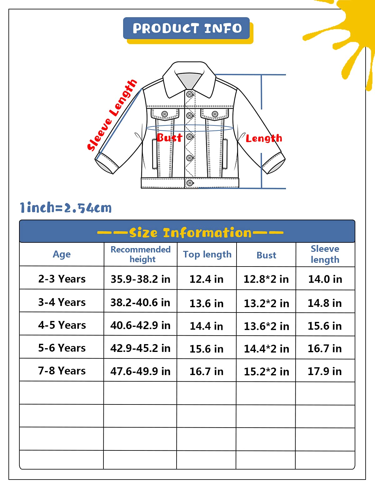 KIDSCOOL SPACE Petite Fille Jean Veste,Tenues En Jean Brodé De Fleurs