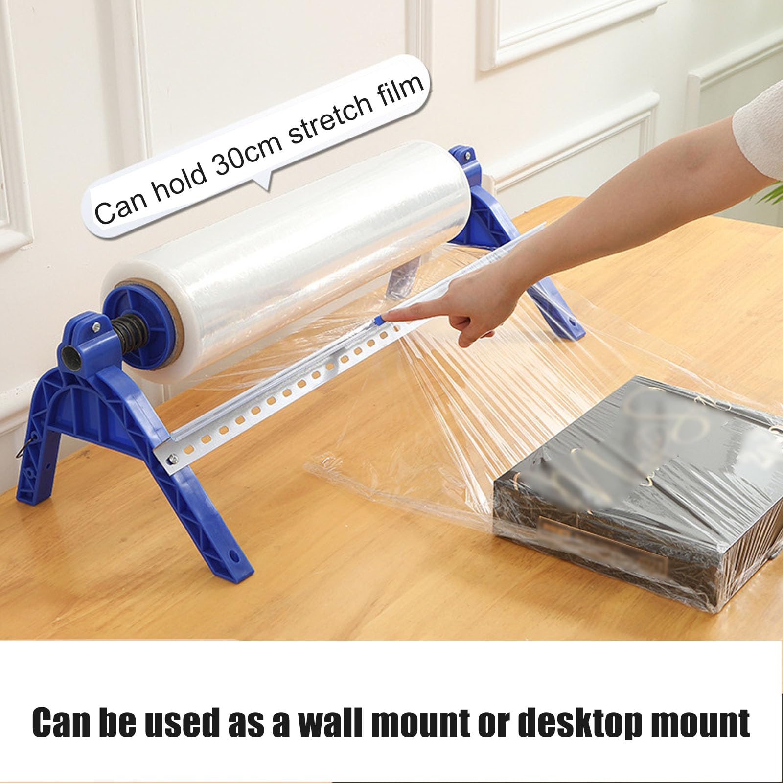 Dispensador Manual De Film Estirable De 30 Cm/50 Cm, Máquina De Sobremesa Con Ajuste De Tensión Y Cortador, Ideal Para Envolver Palets En Envíos Y Mudanzas.,B