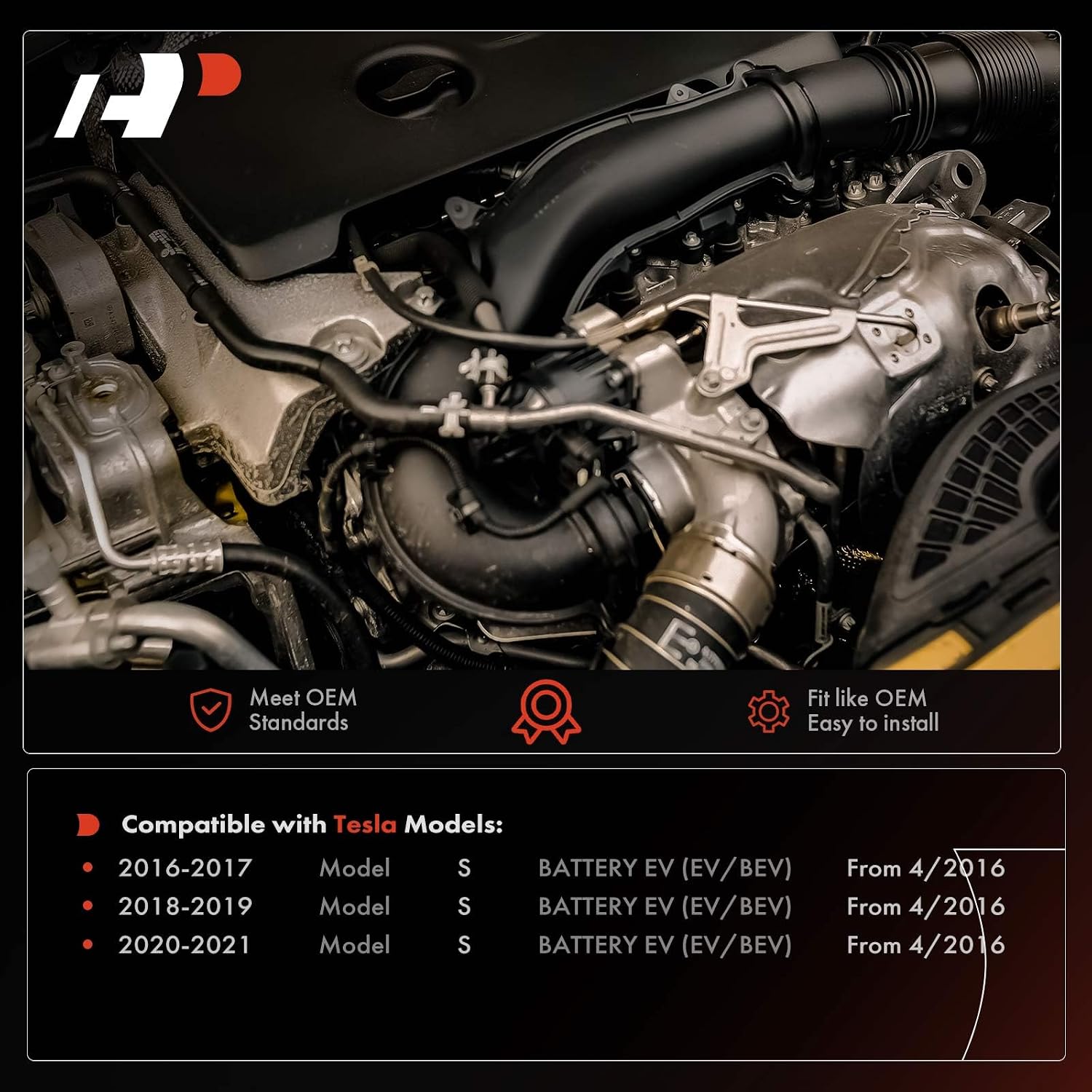 A-Premium A/C Suction Line Hose & Liquid Line Hose Assembly Compatible with Tesla Model S, 2016-2021