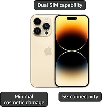 Amazon.com: Apple iPhone 14 Pro, 128GB, Gold - Unlocked (Renewed