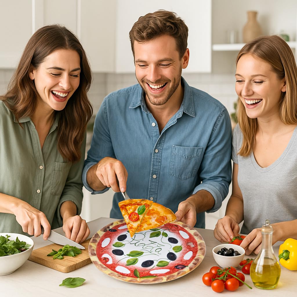 Houten pizzabord met een grappige, individuele gravure