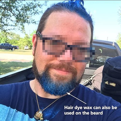 Miniatura 4 de Color de cera temporal azul para cabello rizado oscuro, tinte de pelo para niños, mujeres, hombres, tinte lavable para fiestas, cosplay, Halloween