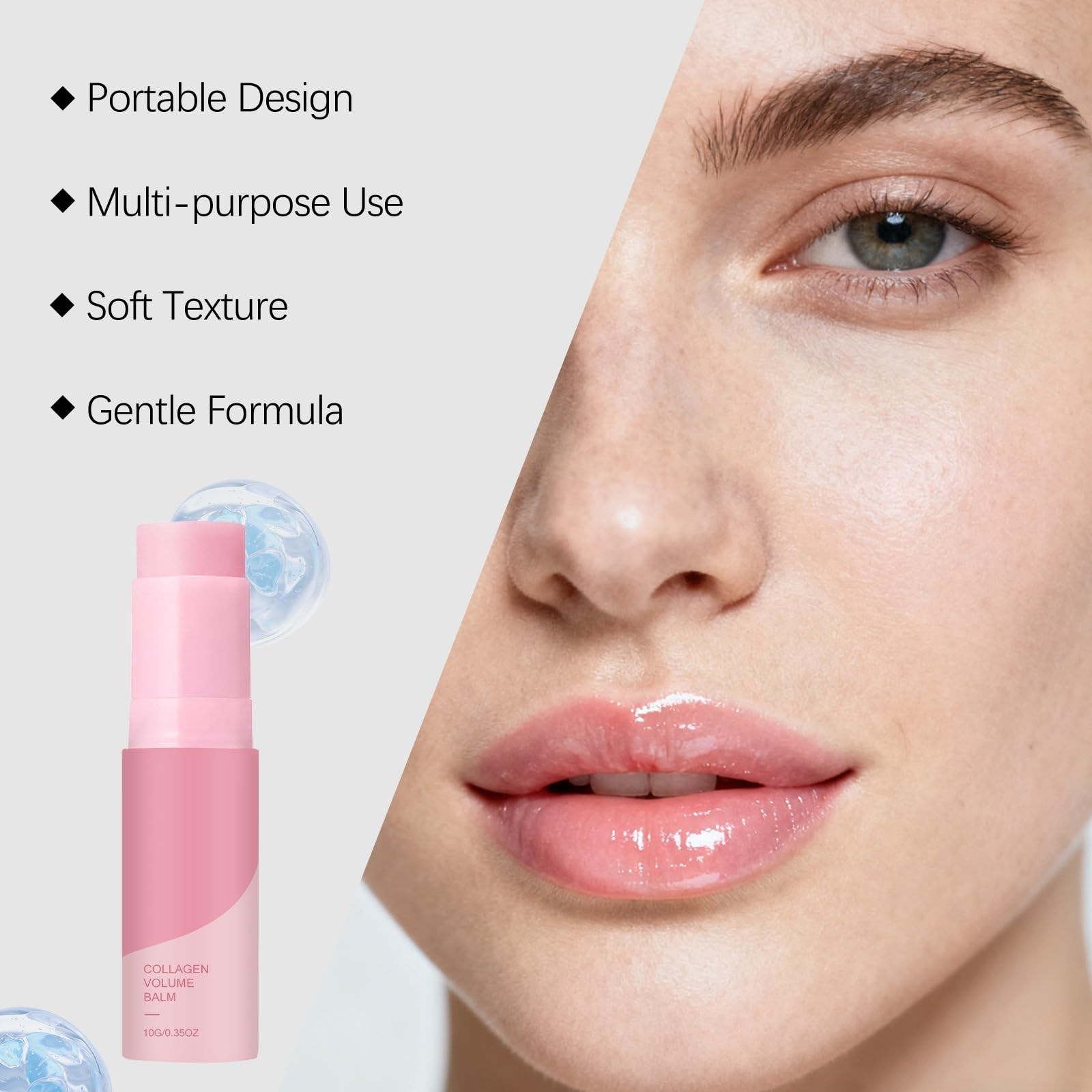 Balsamo rimpolpante multi-effetto al collagene.stick rimpolpante viso