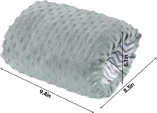 Miniatura 5 de MABOZOO Almohada de brazo para alimentar al bebé, almohada acogedora con estampado de flores, almohada de algodón suave para recién nacido, doble