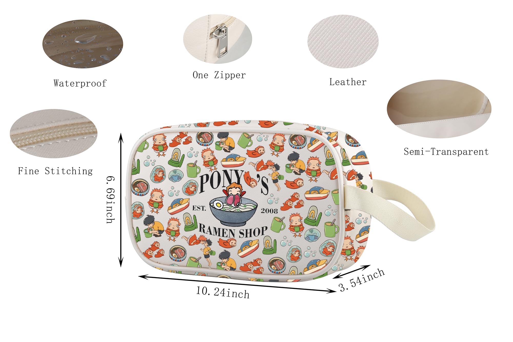 Animated Movie Clear Makeup Bag Japanese Anime Inspired Gift Anime Ponyo Lover Merch (Ramen Shop CBag EU) - Image 2