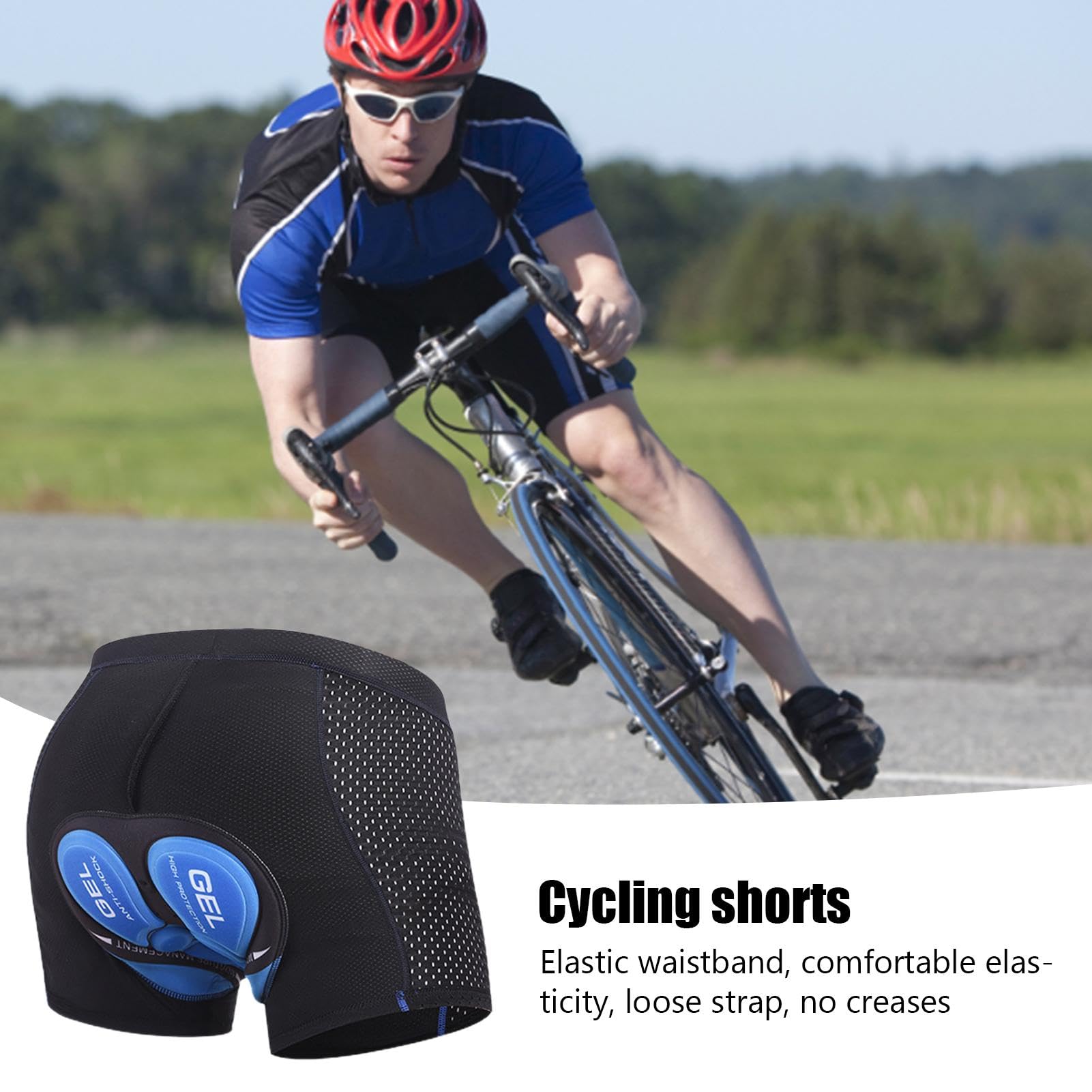 Pantaloni da ciclismo da uomo con imbottitura, pantaloncini da ciclismo, ad asciugatura rapida, resistenti agli urti, da ciclismo, pantaloncini protettivi per fianchi, biancheria intima Pro Bike Boxer