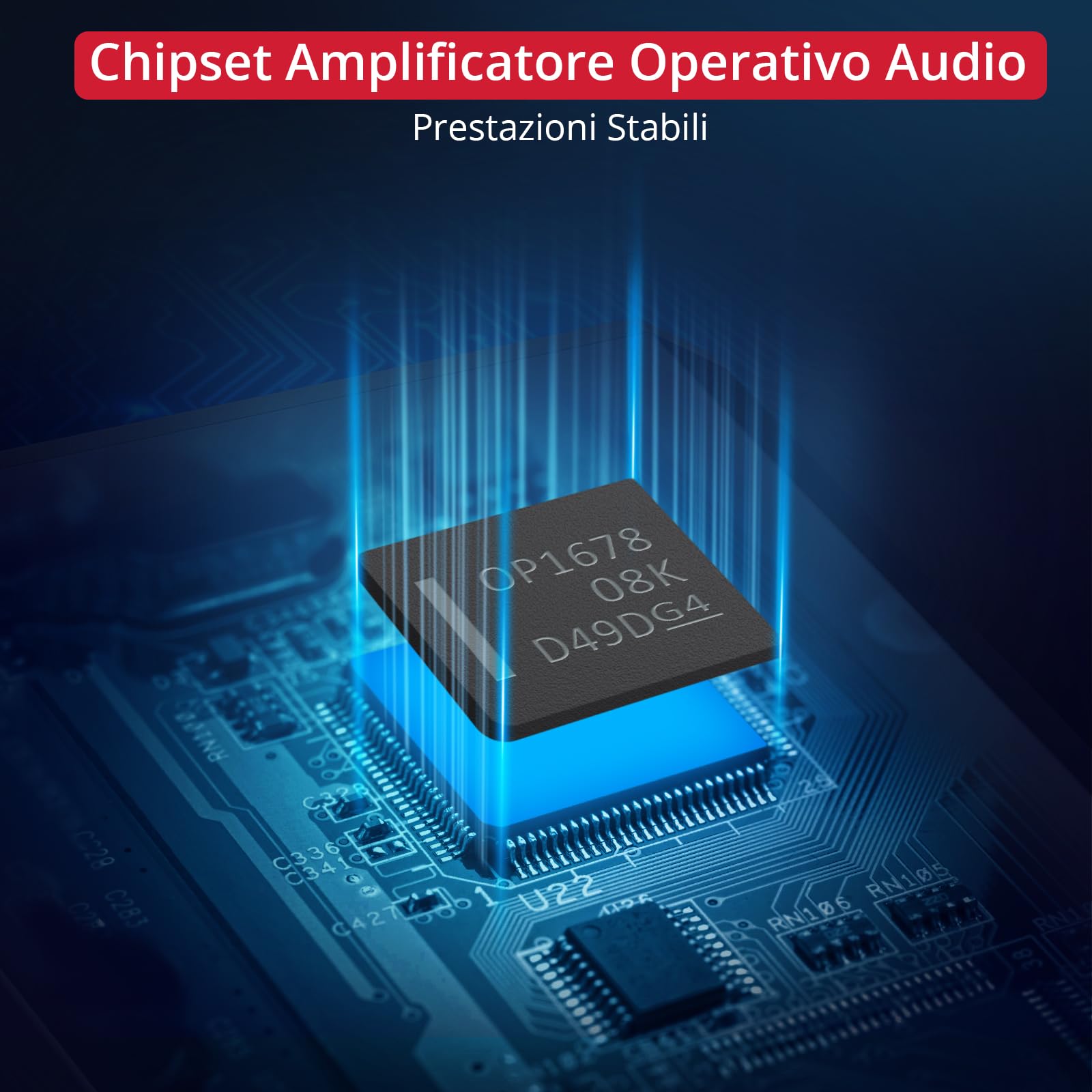 Neoteck 16-300Ω Amplificatore per Cuffie Portatile Ricaricabile con Bass Boost HiFi Amplificatore Cuffie 3.5mm con 8h Autonomia, AMP in Aluminio Opaco per PC, Cellulari, Lettori CD, MP3/MP4