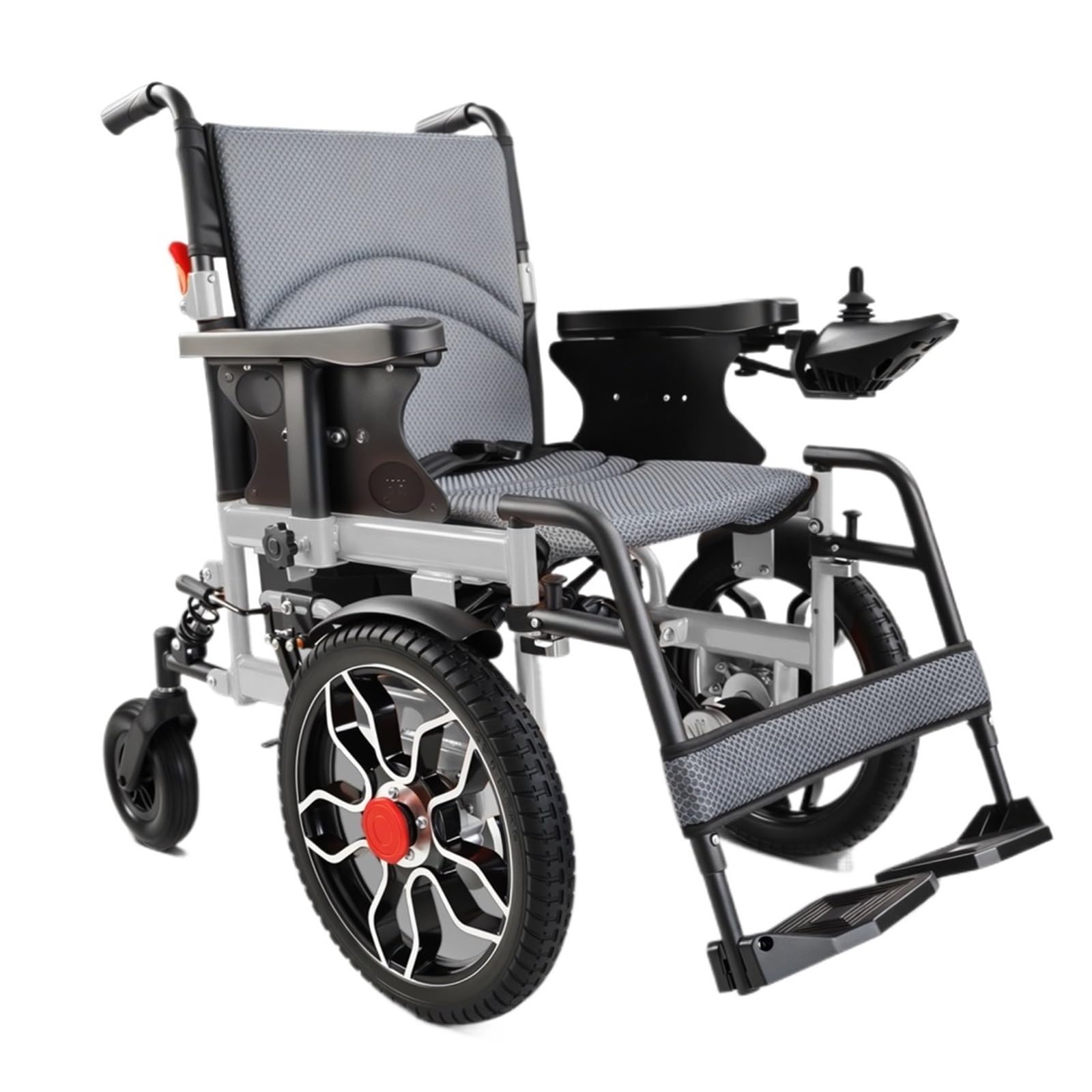 Elektryczny Wózek Inwalidzki, Składana Ładowność Do 150 Kg, Silnik 500 W, Zasięg 20 Km, Opony 40 Cm Każdego Terenu I Łatwego Transportu Wygodna Płynna Mobilność