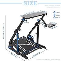 Vista 4 de Marada Racing Wheel Stand Steering Wheel Stand Ultra-stable 4 Support Arms fit for LogitechThrustmaster, G25 G27 G29 G920 T300RS, Sim Racing Stand