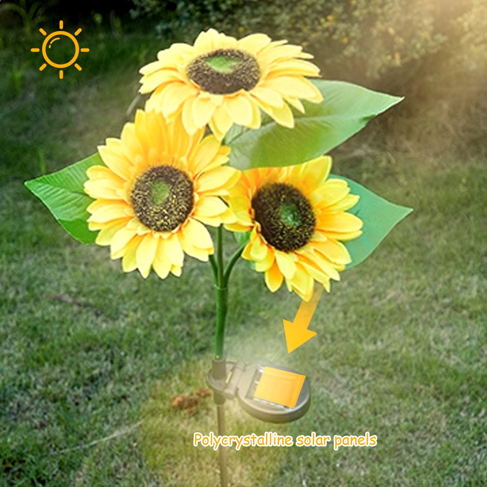 Generico Lampade Solari da Giardino a Forma Di Girasoli, Illuminazione Esterna, Luci Solari da Giardino for Paesaggistica, for Paesaggio, Patio, Decorazione Di Vialetti