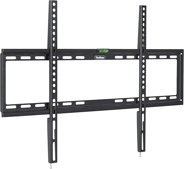 VonHaus TV Wall Bracket for Most 37-70 Inch TVs | Flat to Wall TV Mount For VESA Compatible LED LCD Plasma Screens (200x200mm - 400x600mm) | 35kg Weight Capacity - Ultra Slim Bracket with Spirit Level