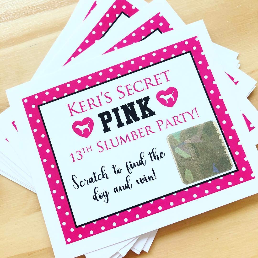 10 Piece VS Pink w/Polka Dots Scratch Off Tickets