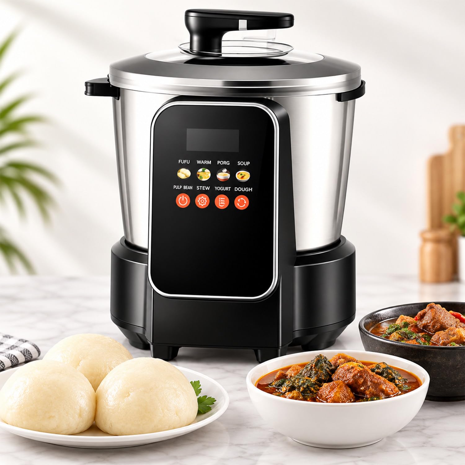 Machine à Fufu, Robot Culinaire Africain, Machine à Fufu électrique 6l