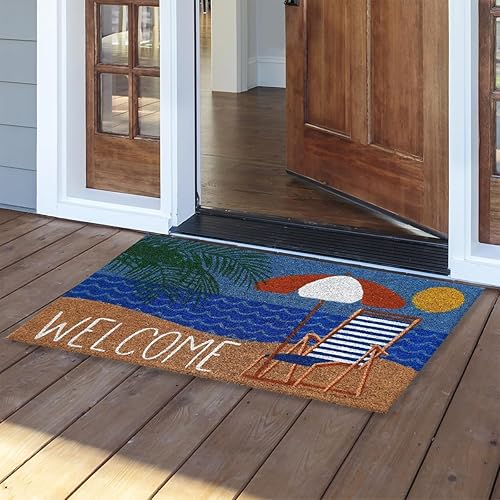 Miniatura 7 de Briarwood Lane It's 5 O'Clock - Felpudo de fibra natural de fibra de coco de verano de 18 x 30 pulgadas