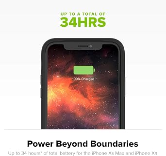Mophie 401002411 Juice Pack Air - Wireless Charging - Protective Battery Pack Case for Apple iPhone Xs Max - Graphite