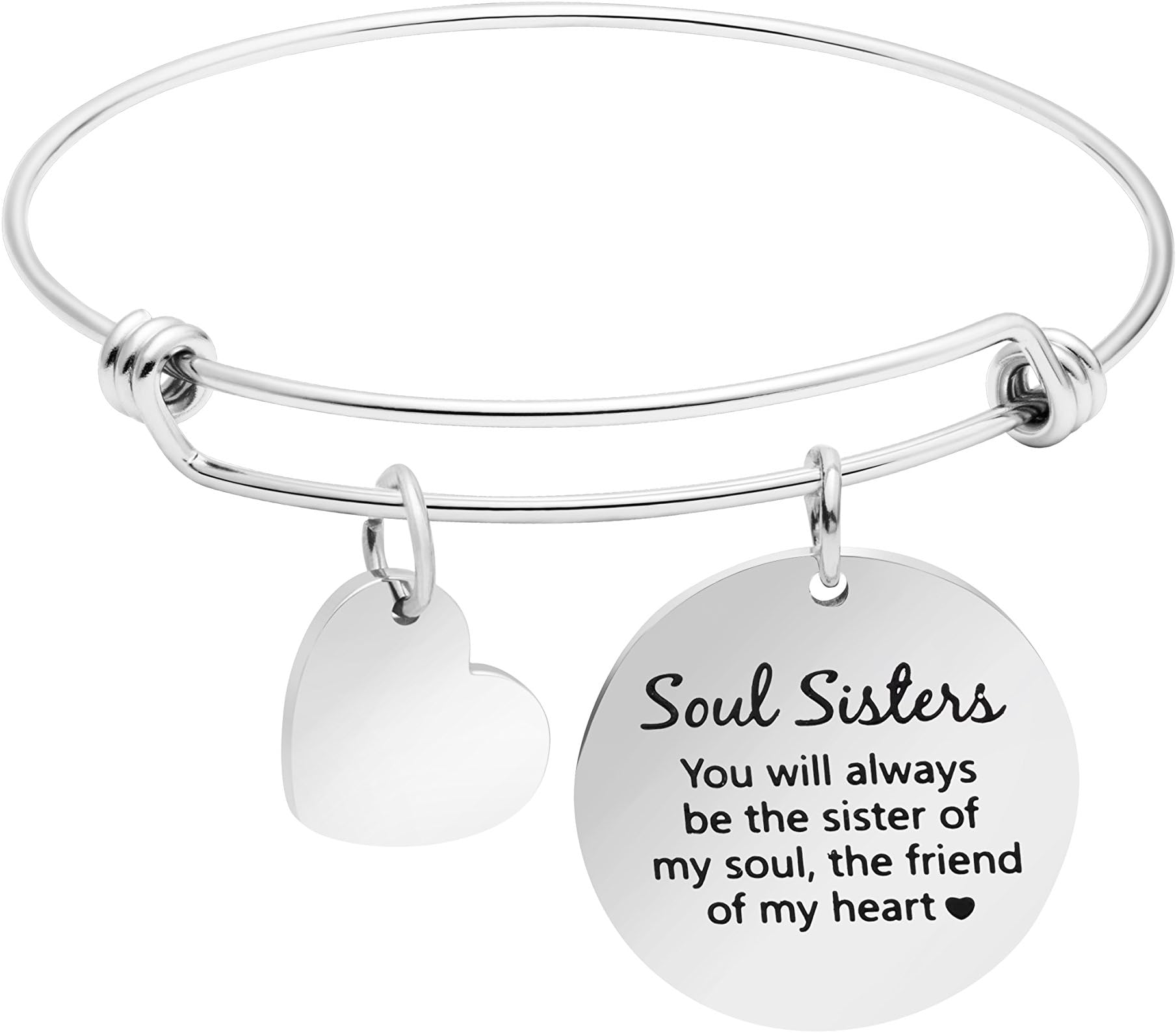 YiyangInspirational Bracelet Gifts for Friends Friendship Bracelets Inspirational Bangle Engrave Encouragement Message