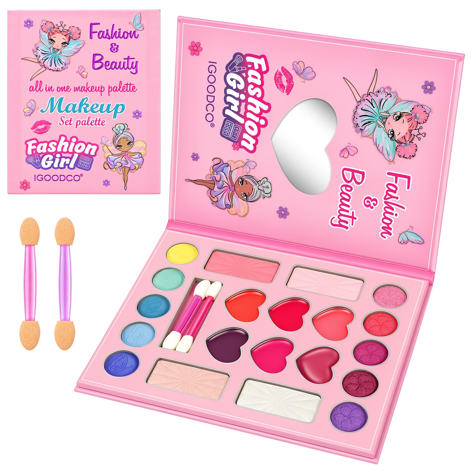 Aomig 20 Colors Makeup Sets for Girls Non-Toxic Princess Make Up Kit — image 1