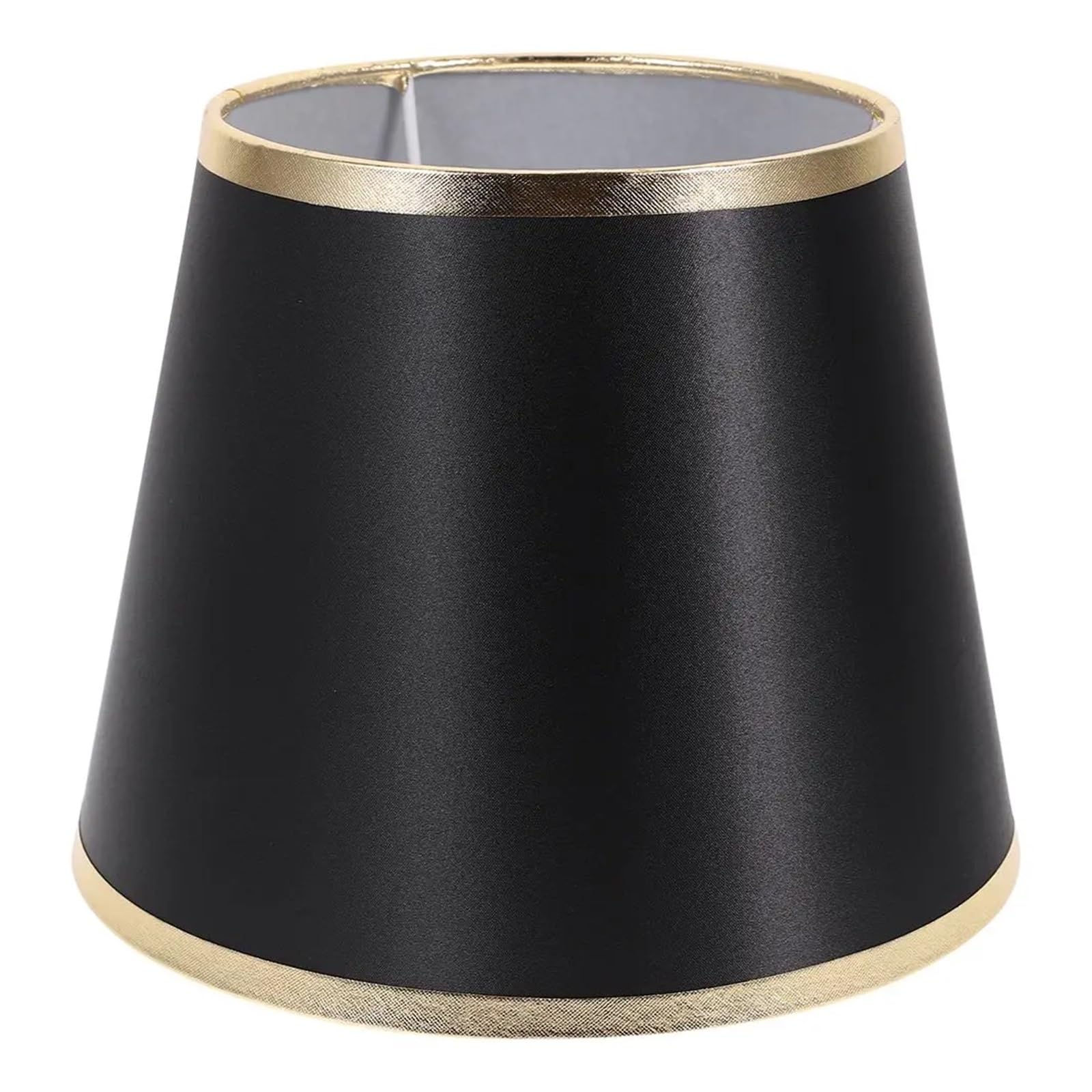 Qmvdojr Black E27 Round Shades 19Cm Fabric Table Cover Desk Lamp Shade Modern Replacement For Bedroom Study Desk Lampshade