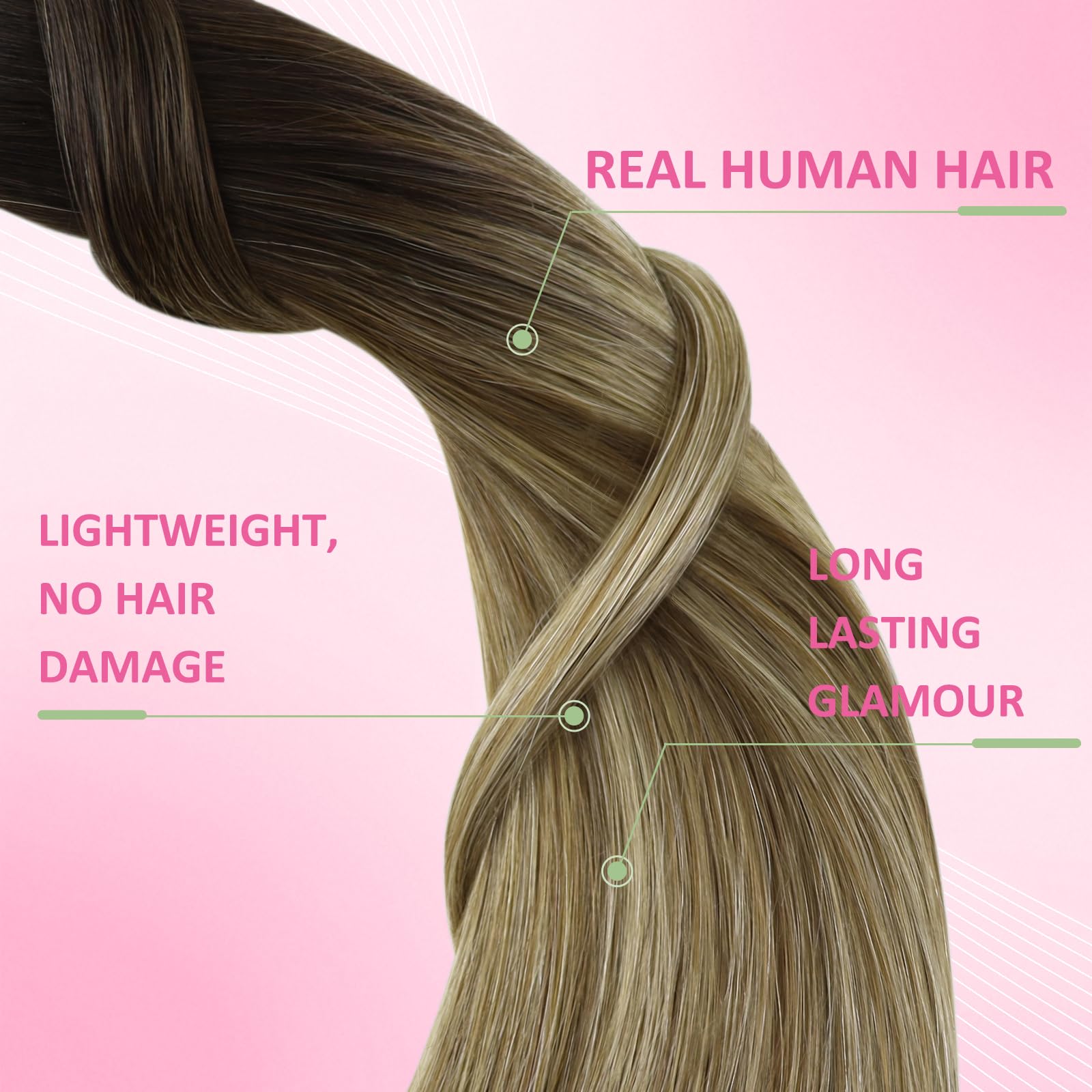 YoungSee Tape Hair Extensions Human Hair Magenta Invisible Tape on Hair Extensions Remy Human Hair for Highlight Colorful 24In Burgundy Hair for Daily Use 25G 10Pcs - Image 2