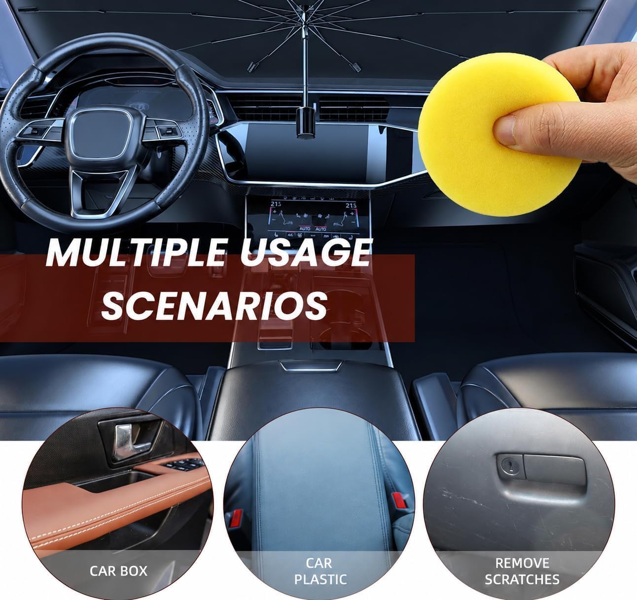 Car Interior Scratch Remover Wax, Car Scratch Repair Kit for Plastic, 100g