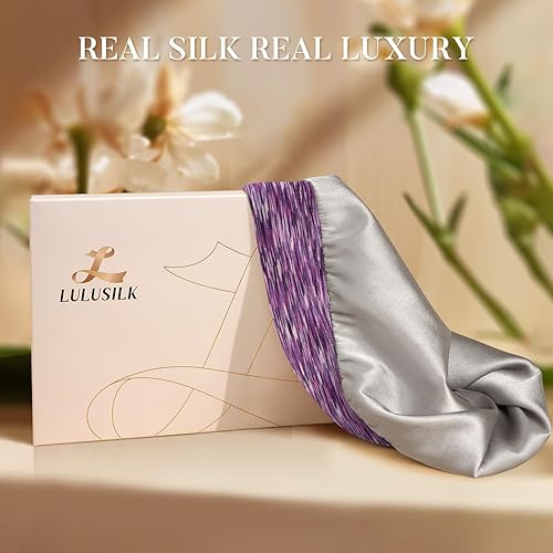 Miniatura 7 de LULUSILK Gorro de dormir con forro de seda de morera, no más cabello enredado y encrespado, envoltura de pelo de seda que se mantiene en su lugar