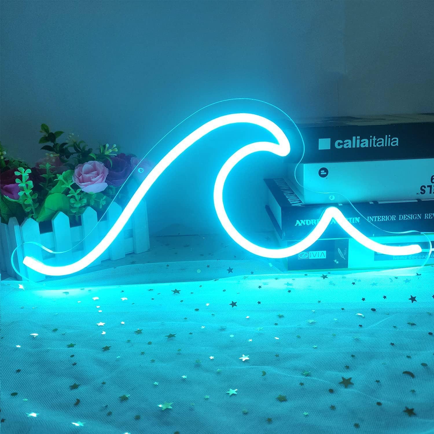 LED Neon Signs Lips Mountain Beauties Back Neon Signs Acrylic LED Lights with Hanging Chain Light Up Sign for Wall Decor Bedroom Decorations Home Weeding Party Decor 5V USB Operated Dimmable