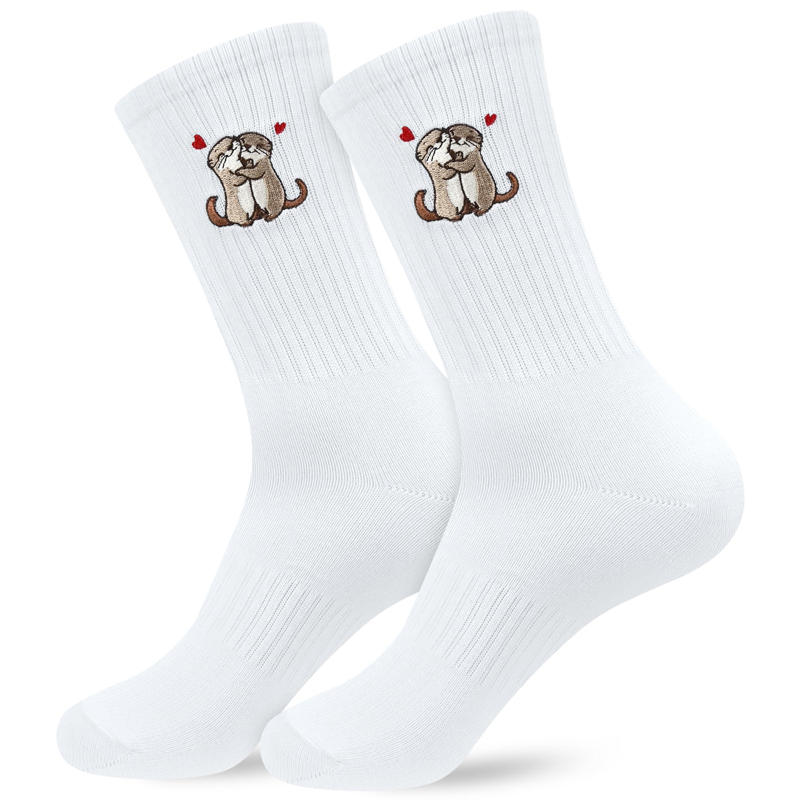 Smlper Animal Socks Tiersocken,Lustige Socken mit Tieren, Ich Liebe Dich Geschenke für Männer und Frauen, Valentinstagsgeschenk Jahrestag Geschenk für Ihn Sie,Socken mit Motiv Otter, Pinguin, Faultier
