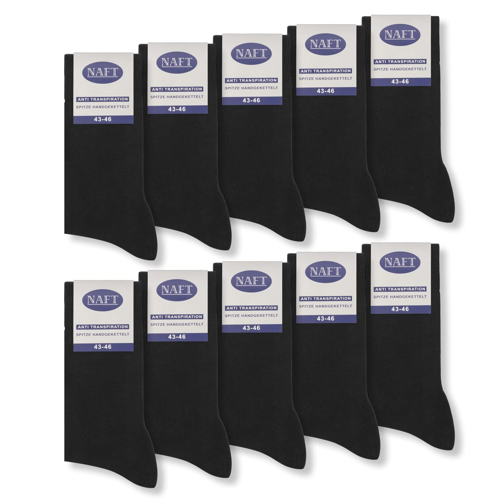 sockenkauf24 10 Paar Socken 100% Baumwolle Herren & Damen mit Komfortbund ohne Naht