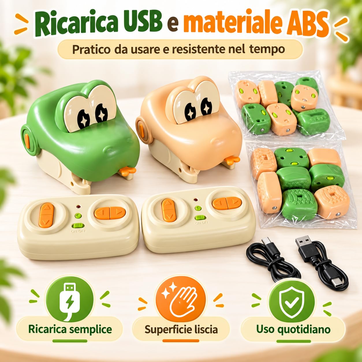 2 Pezzi Gioco Serpente Magnetico, Serpente Telecomandato che Mangia, Serpente giocattolo magnetico telecomandato con luce e suono