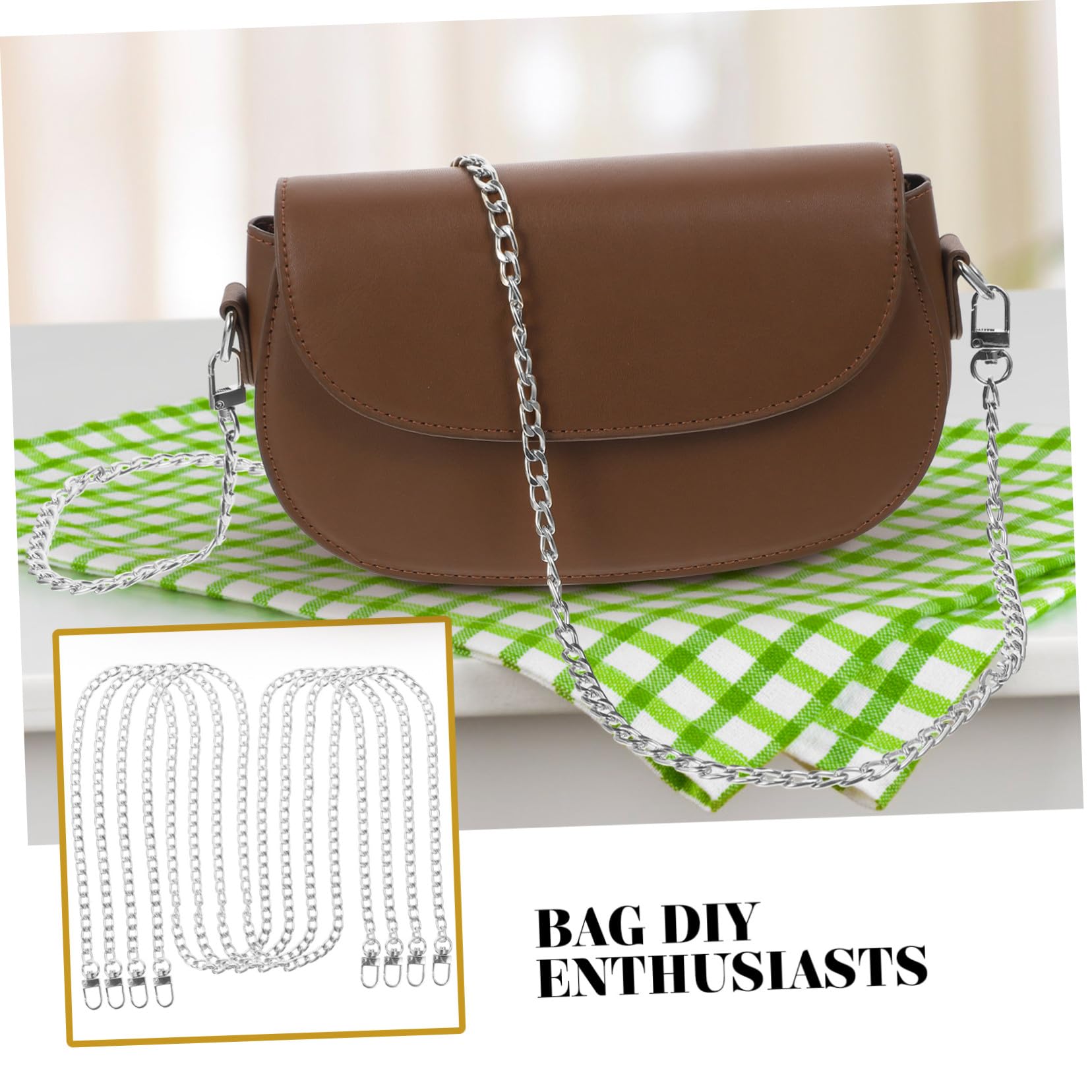 8 Piezas Cadena para Bolso Repuesto Correa de Cadena Ajustable para Bolso de Mano Bandolera y Cruzada Accesorios Metálicos Duraderos para DIY y Sustitución