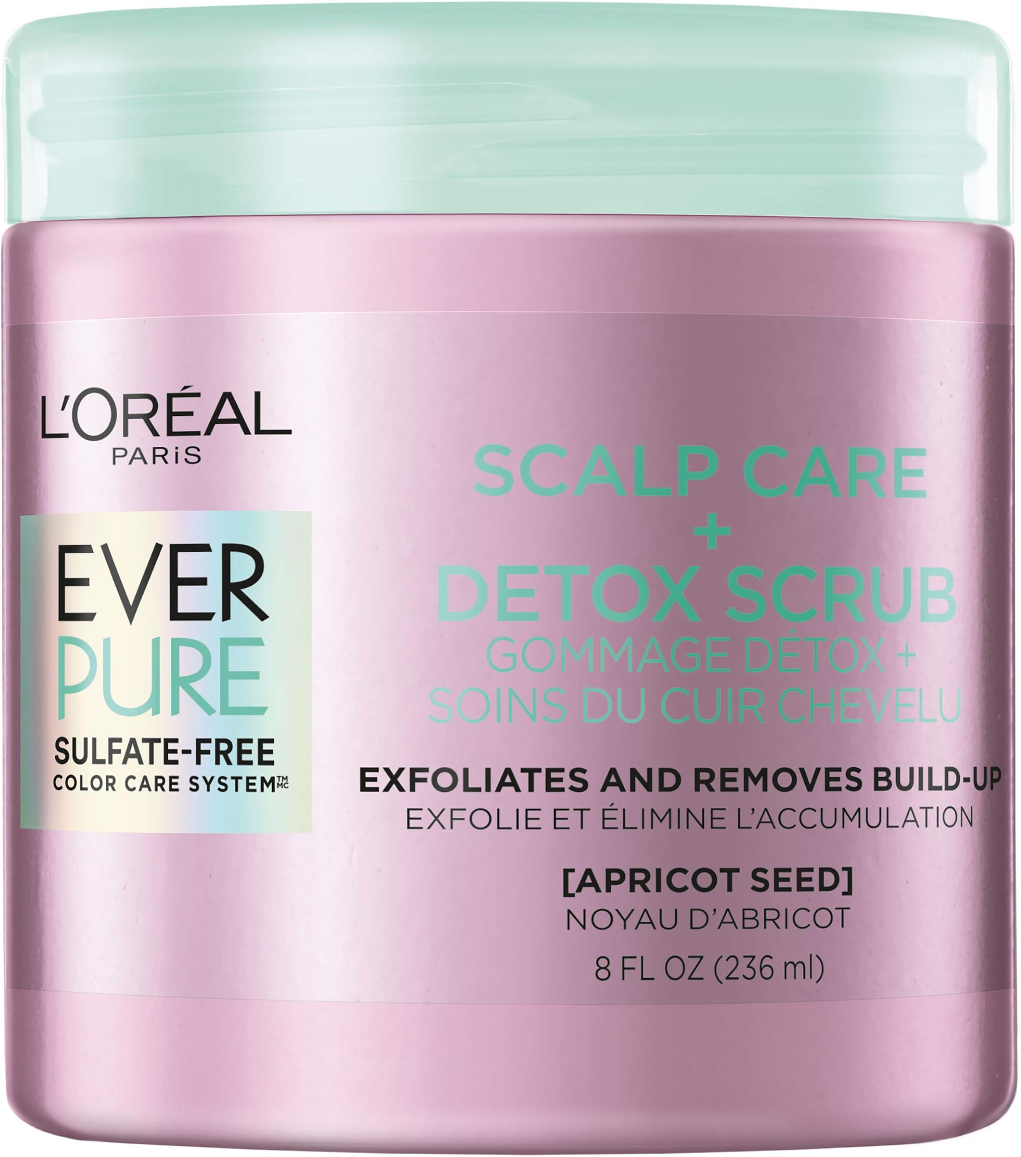 EverPure Exfoliating Scalp Care + Detox Scrub with Apricot seed, 8 Ounce