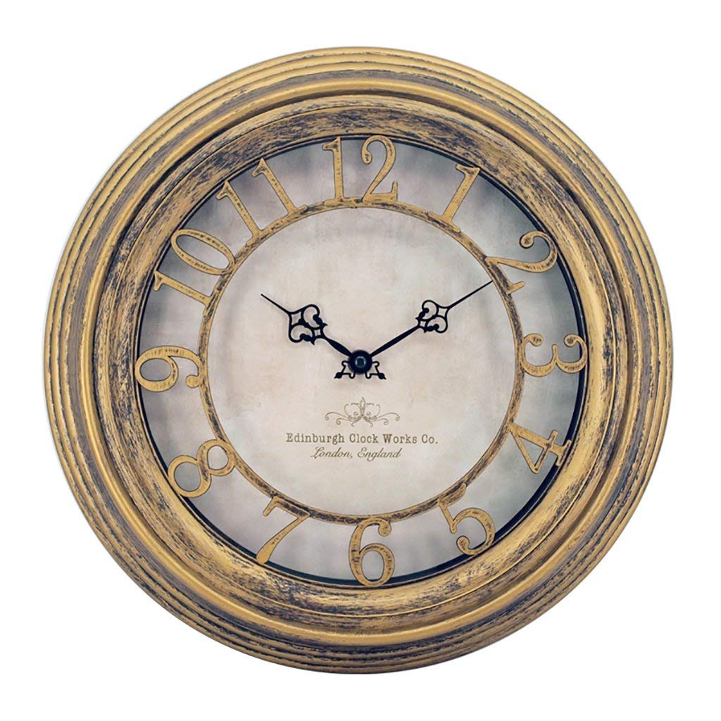 Estante de pared hueco MU con reloj digital grande circular para salón 2