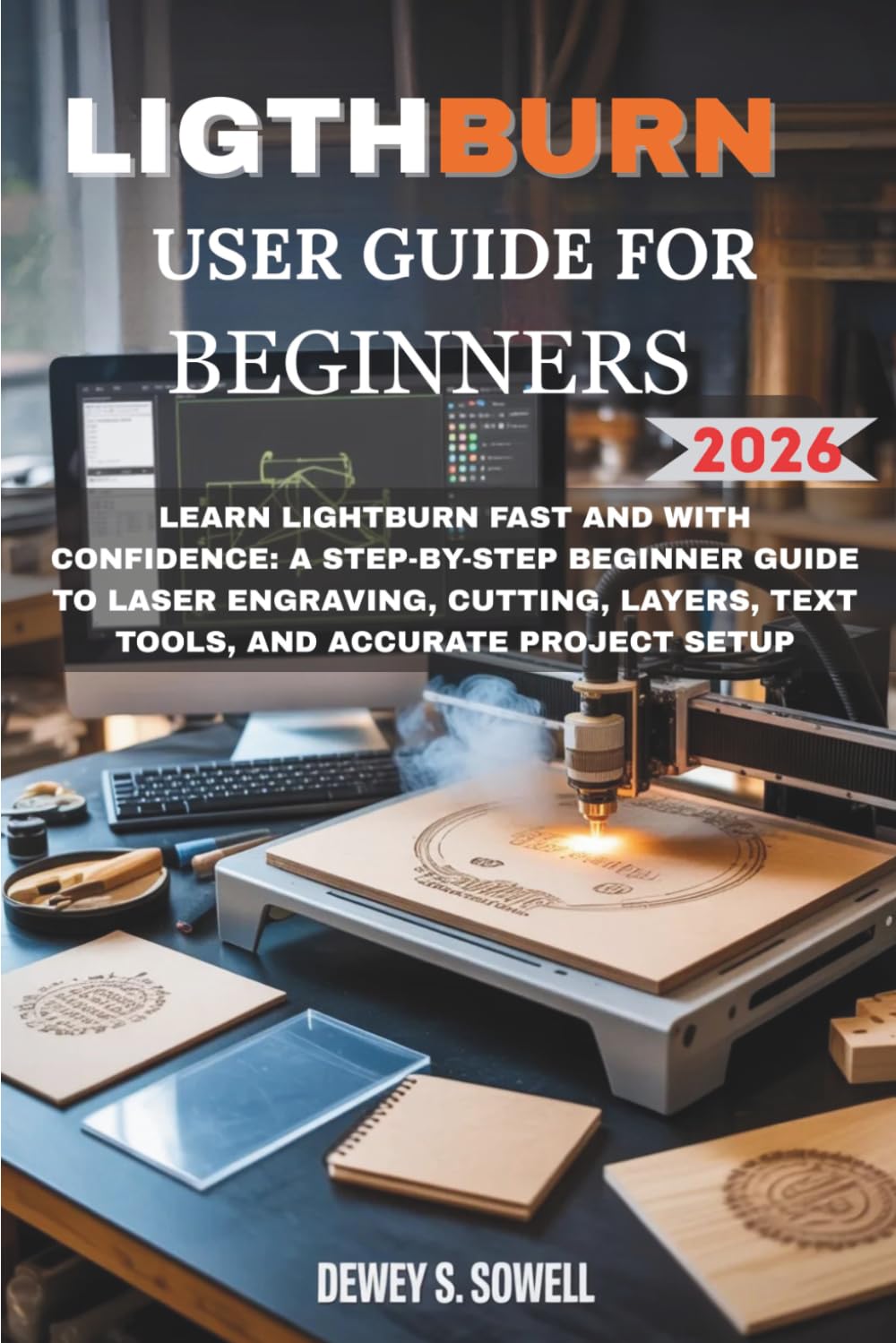 LIGHTBURN USER GUIDE FOR BEGINNERS 2026 Edition: Learn LightBurn Fast and with Confidence: A Step-by-Step Beginner Guide to Laser Engraving, Cutting, Layers, Text Tools, and Accurate Project Setup