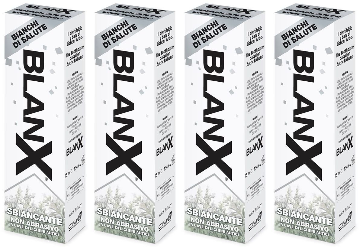 Whitening Toothpaste with Arctic Lichens * 2.54 Fluid Ounces (75ml) Tubes (Pack of 4) * [ Italian Import ]