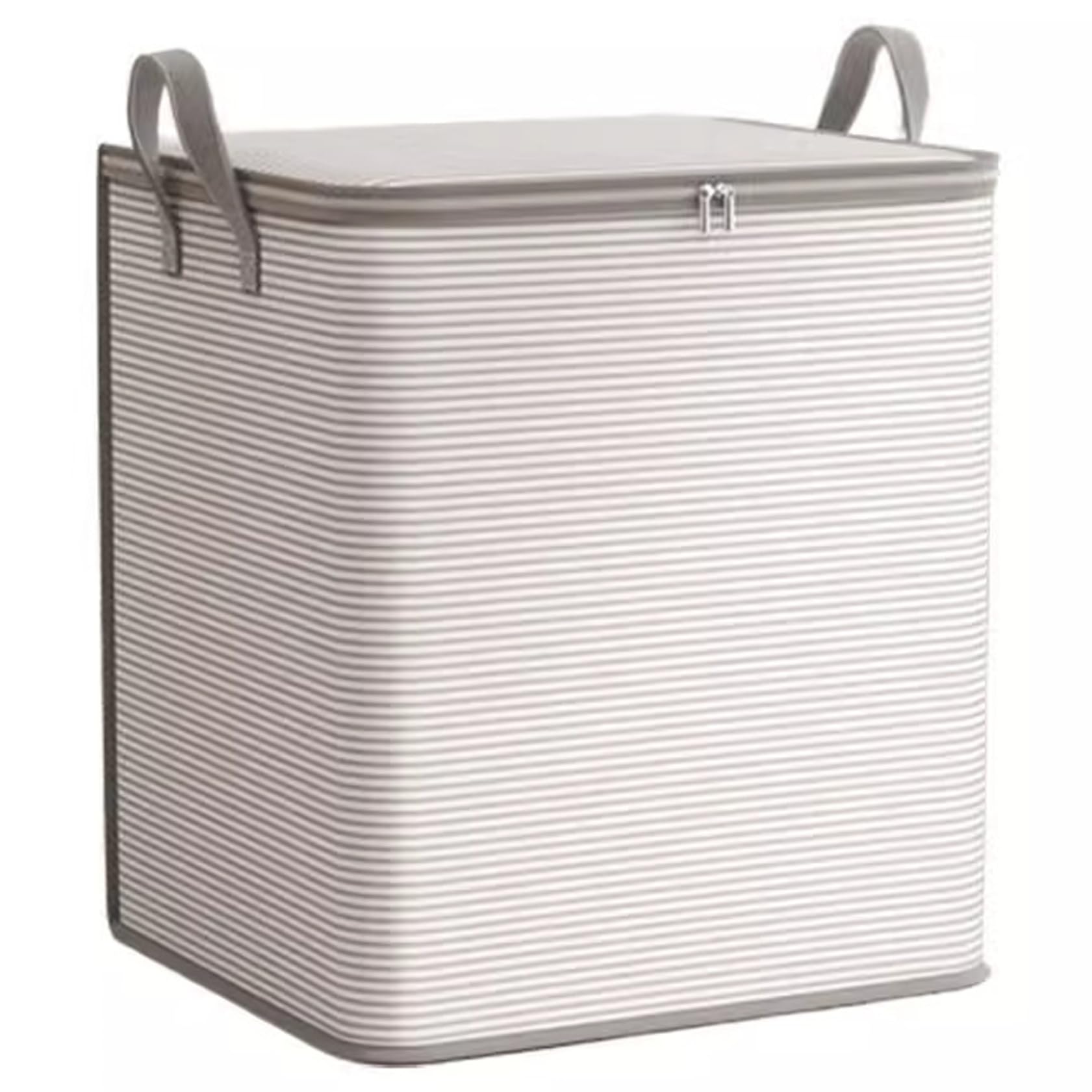 Ameble Clothes Hamper 140L Large Capacity, Waterproof Dustproof Storage Bag with Zip Cover Handles Foldable for Duvet Quilts Moving